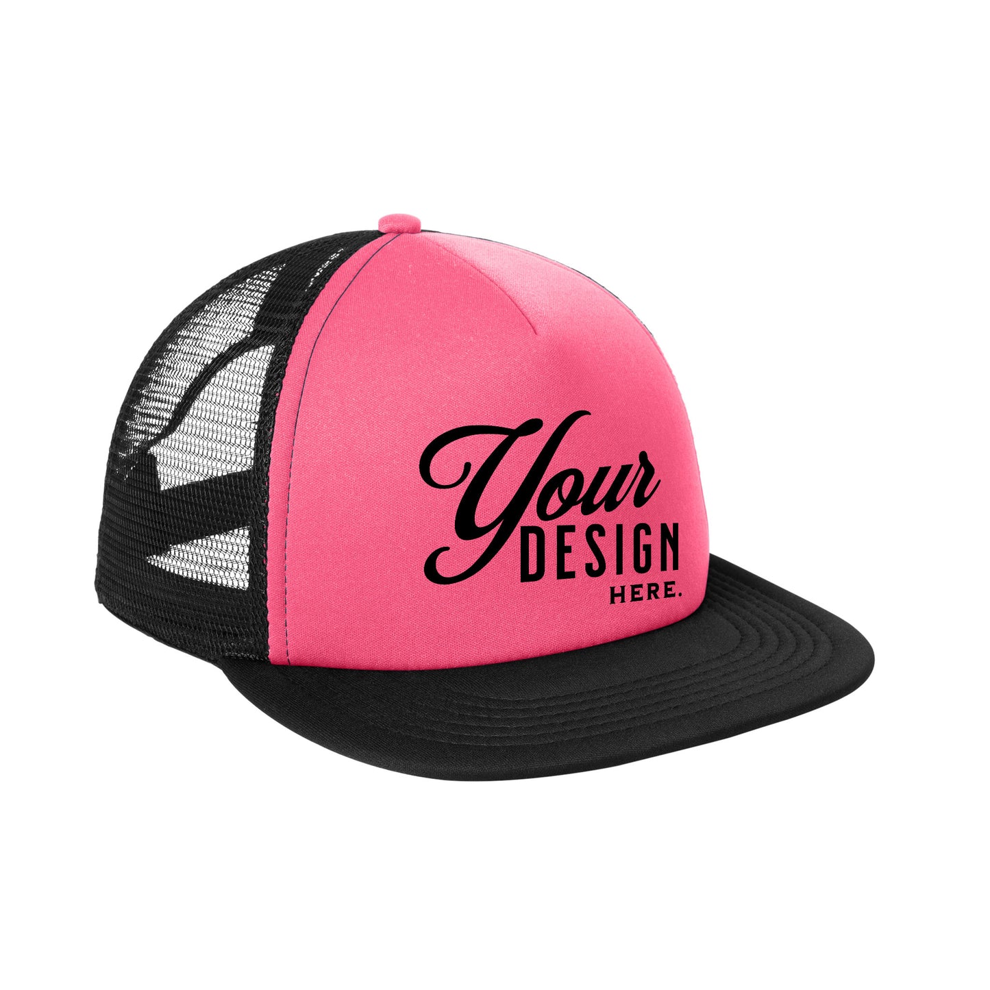 District Flat Bill Foam Snapback Trucker Cap - DT624