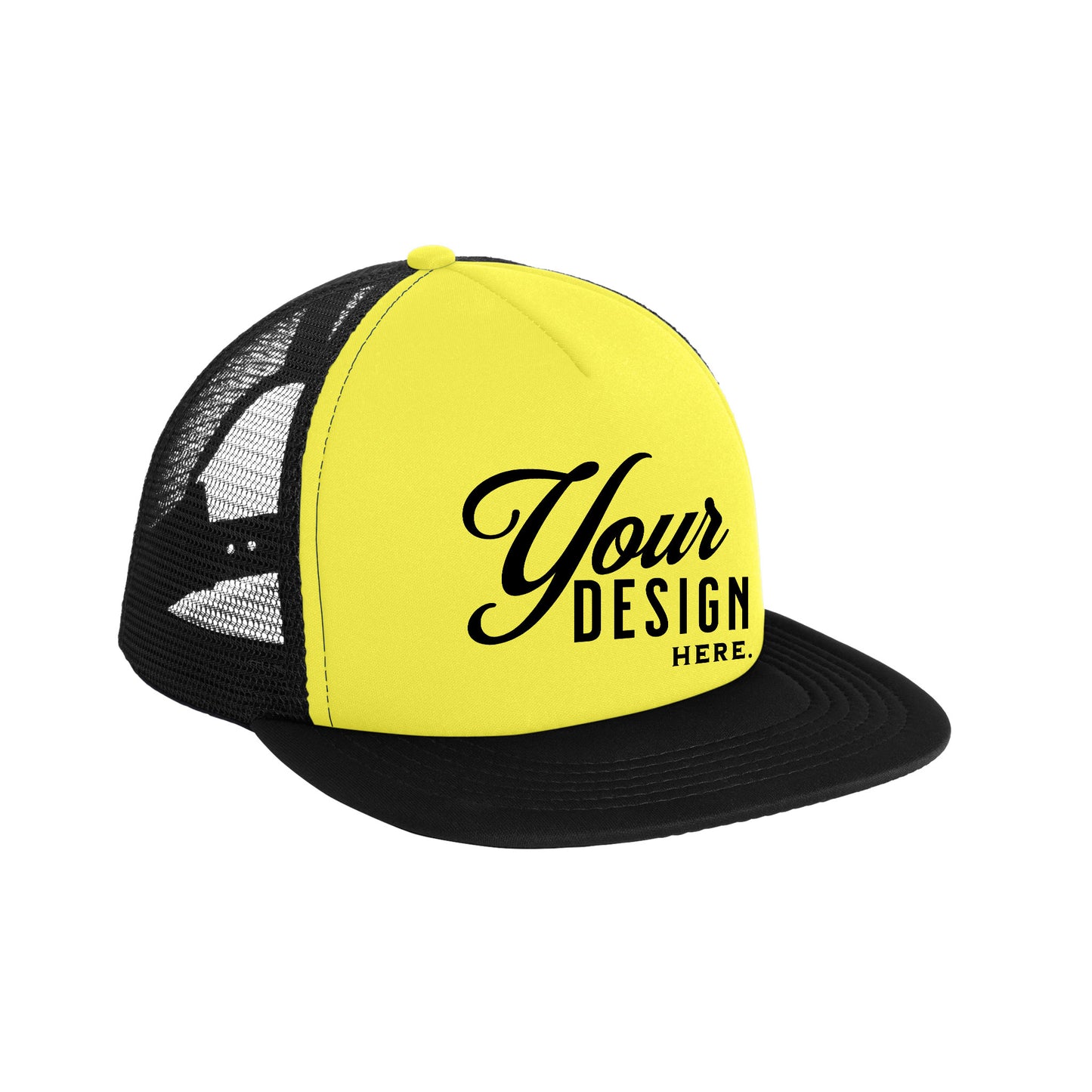 District Flat Bill Foam Snapback Trucker Cap - DT624