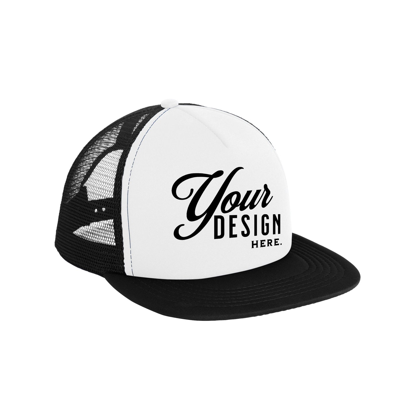 District Flat Bill Foam Snapback Trucker Cap - DT624