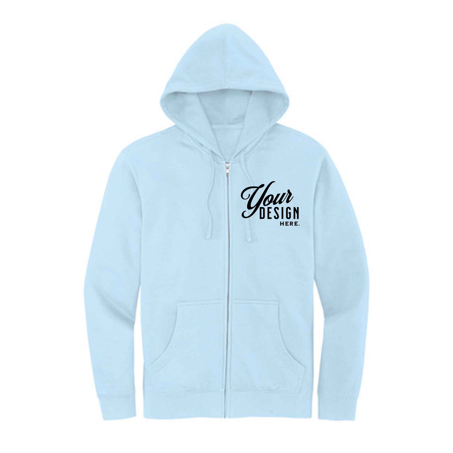 District V.I.T. Soft ZipUp Unisex Hoodie - DT6102 - Wolfprint