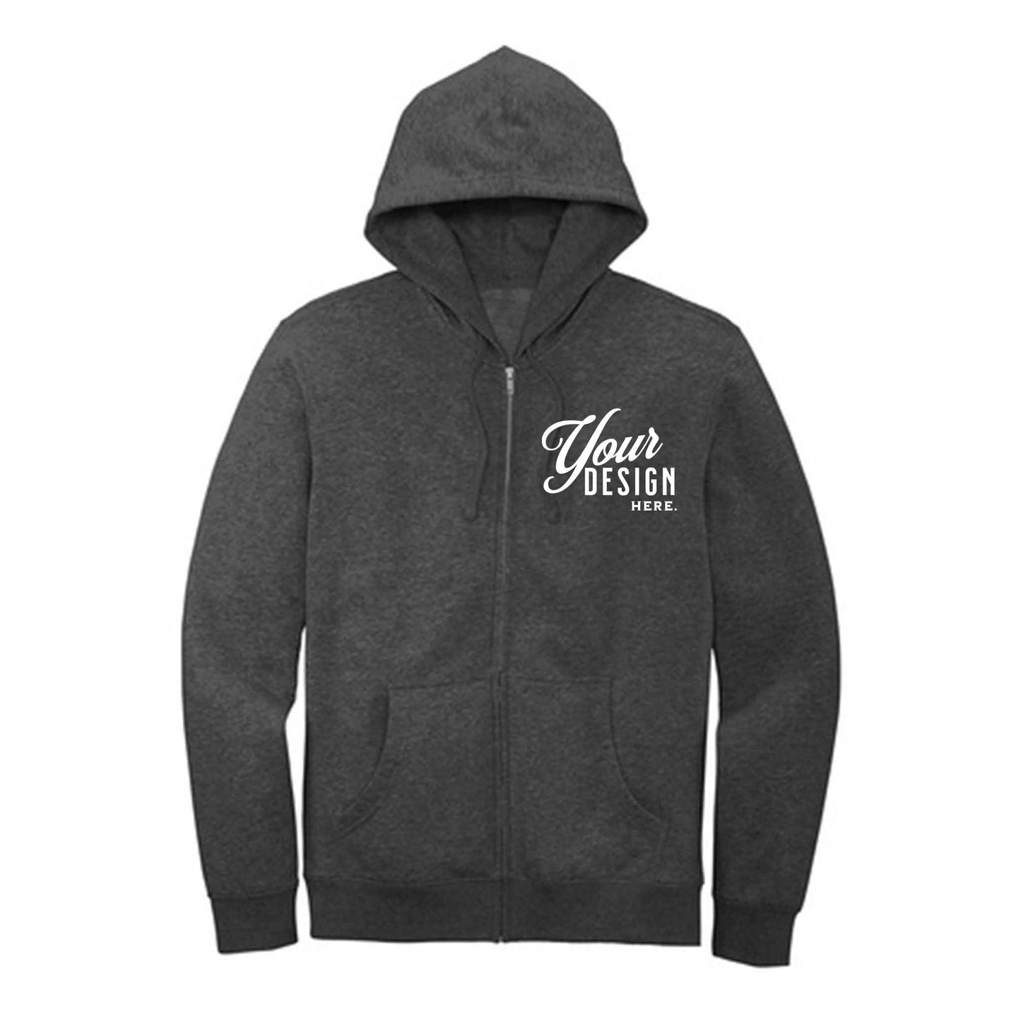District V.I.T. Soft ZipUp Unisex Hoodie - DT6102 - Wolfprint