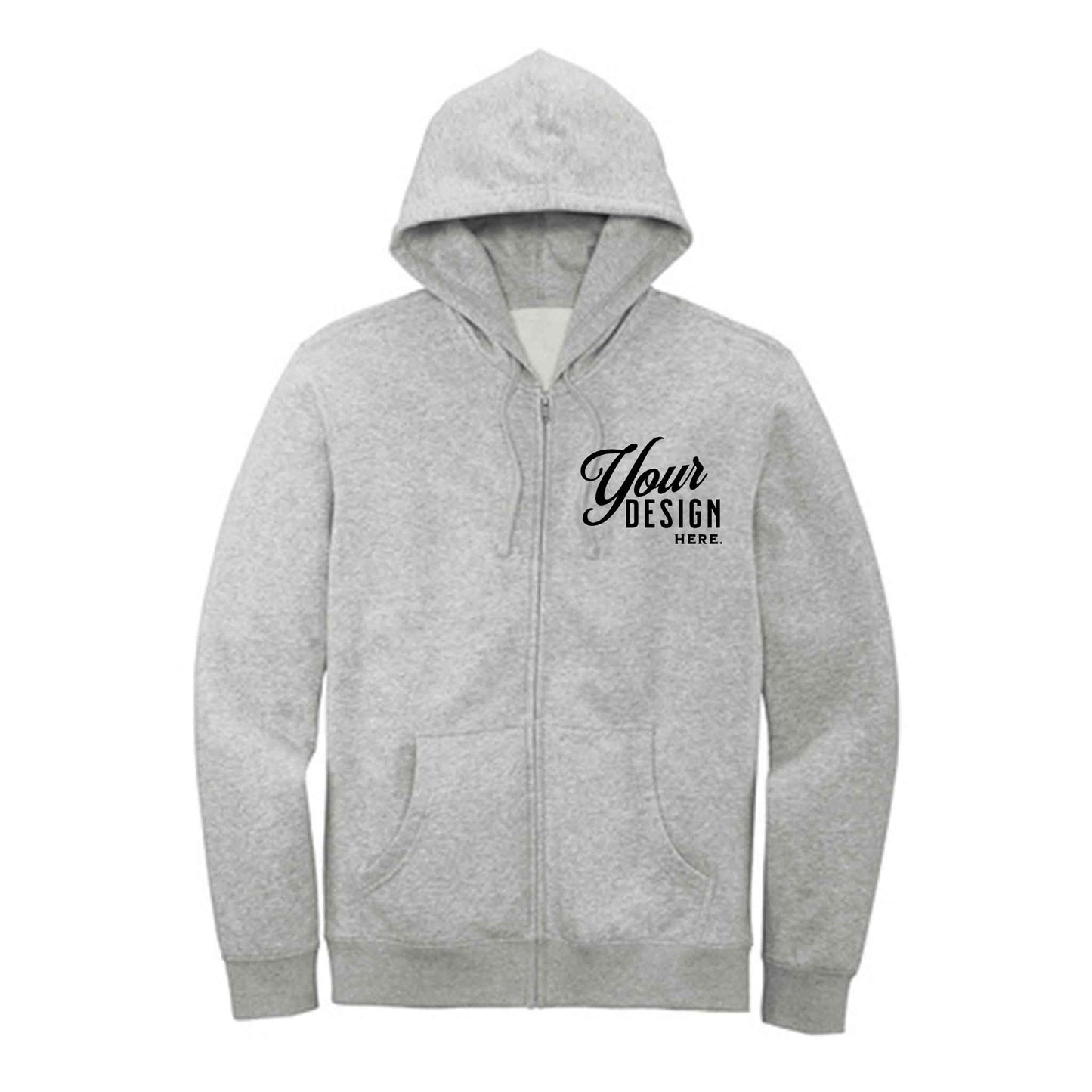District V.I.T. Soft ZipUp Unisex Hoodie - DT6102 - Wolfprint