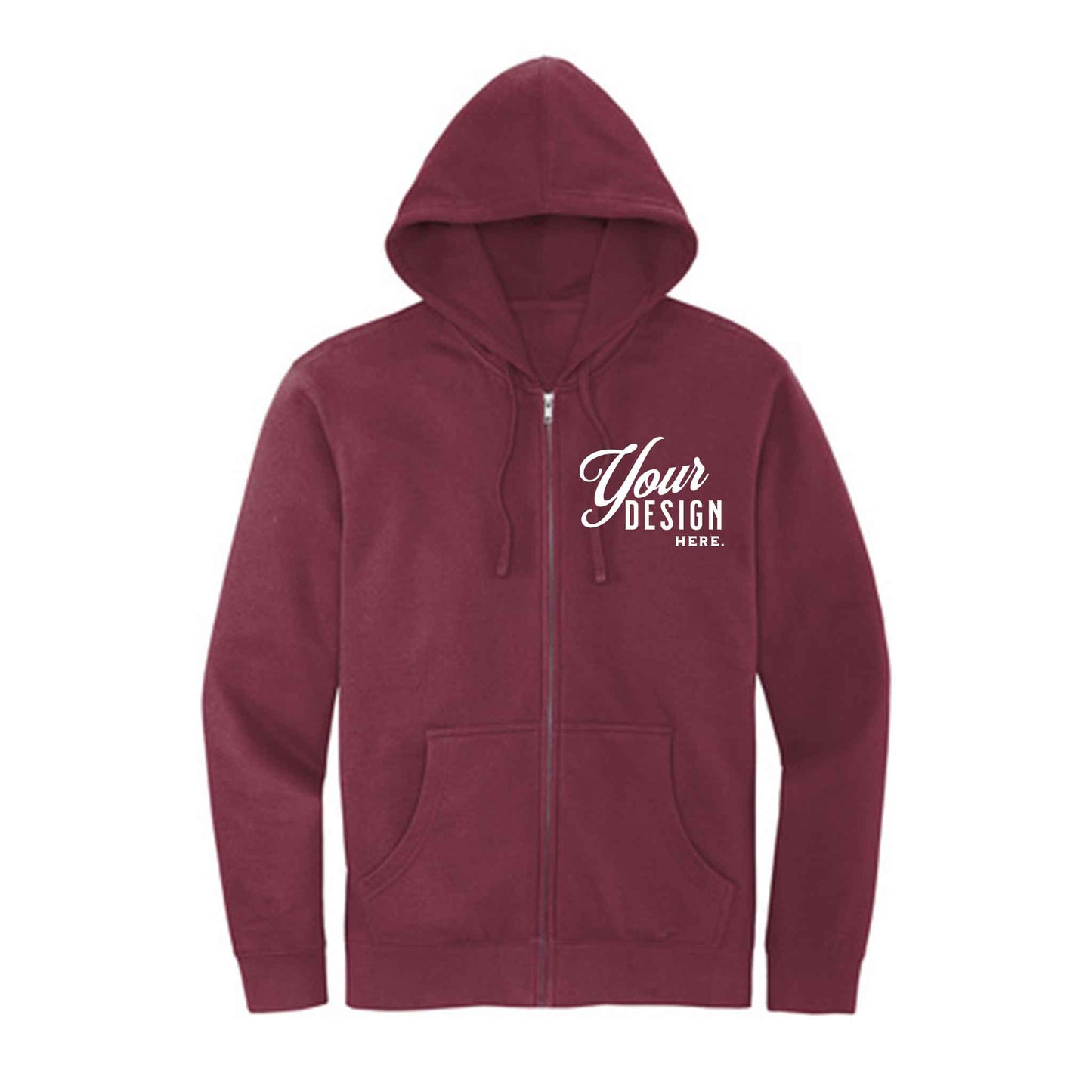 District V.I.T. Soft ZipUp Unisex Hoodie - DT6102 - Wolfprint